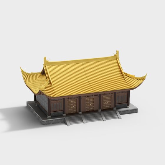 Golden Ancient House 3D model