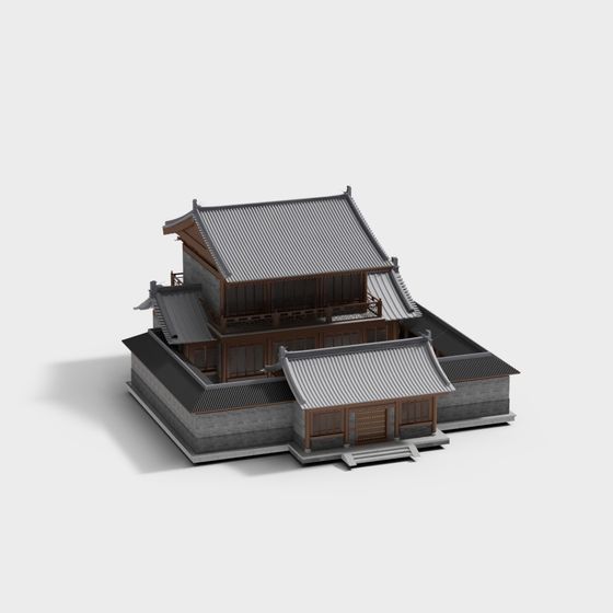 Traditional East Asian Architecture 3D model