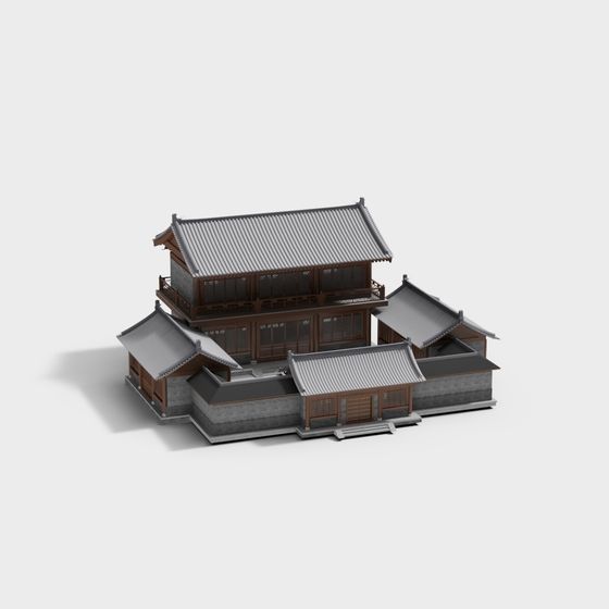 East Asian Traditional Architecture 3D model