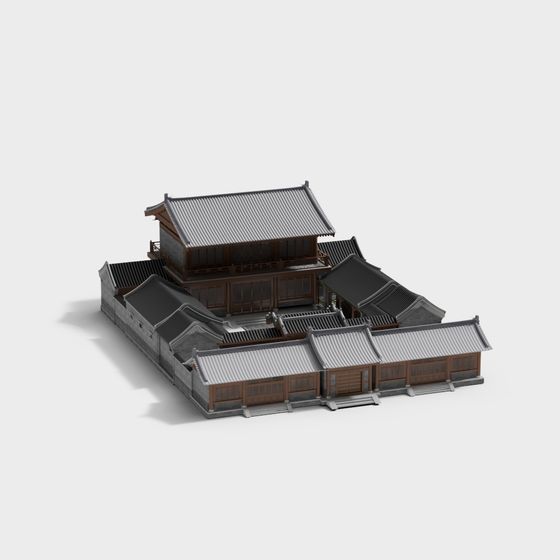 Traditional Chinese Courtyard 3D model for Creative Projects