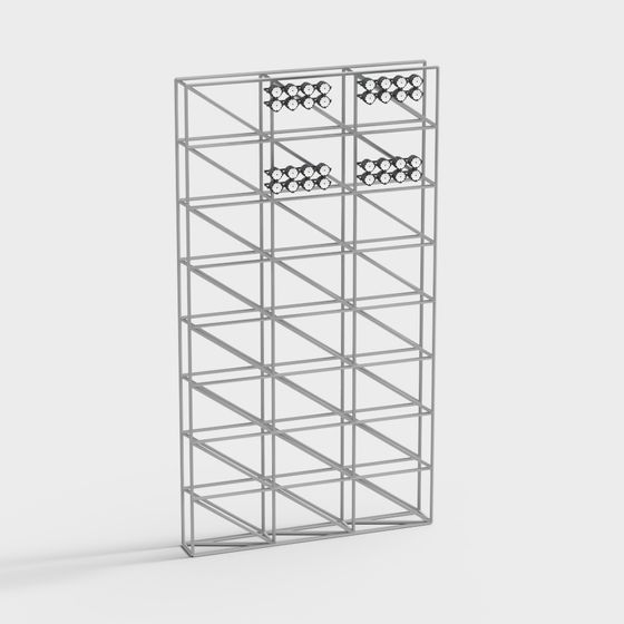 Urban Grid 3D model - Futuristic Low-Polygon Design