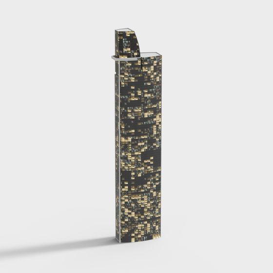 Futuristic Pixel Tower 3D model for Contemporary Designs