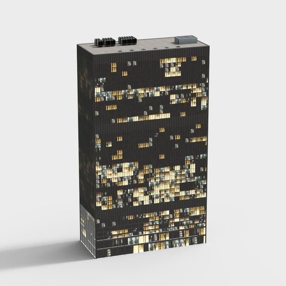 Pixelated Skyscraper 3D model