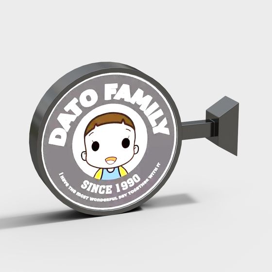 Dato Family 3D Model - Unique Low-Polygon Design