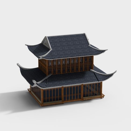 Exquisite East Asian Traditional Architecture 3D model