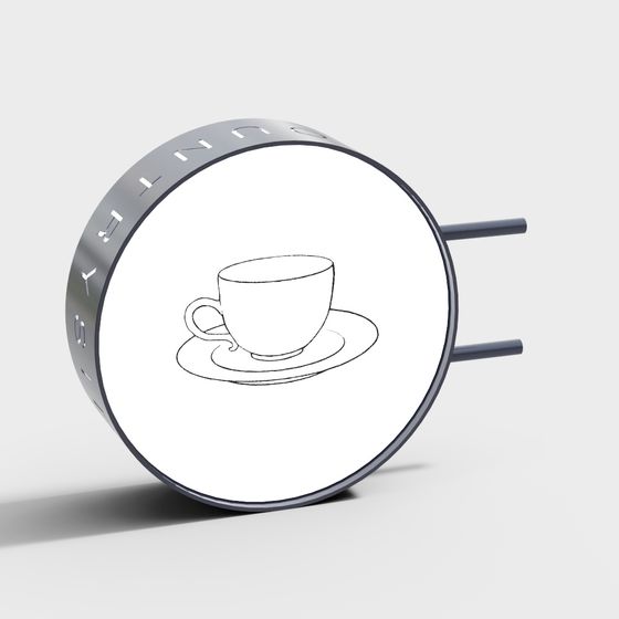 Elegant Round Metal Table 3D model for Urban Settings