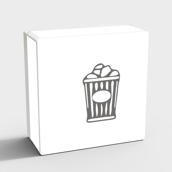 Low Poly Popcorn Bucket 3D model