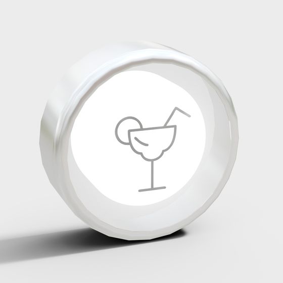Elegant Low-Poly Cocktail Glass 3D model