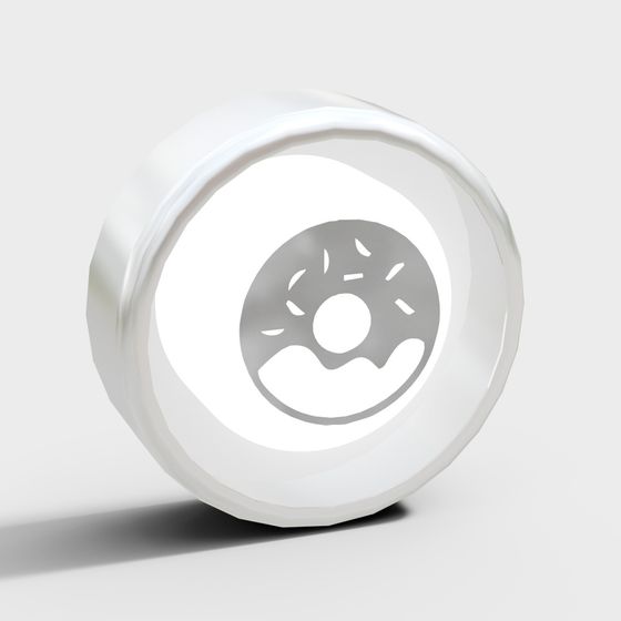 Delightful Low-Poly Donut 3D model