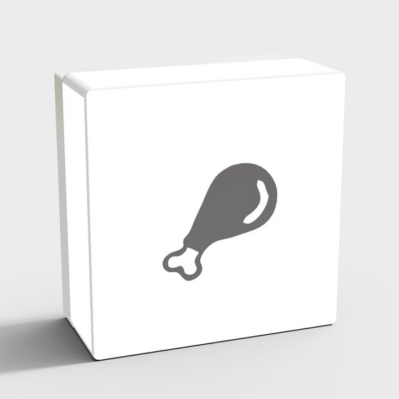 Fried Chicken Leg Low Poly 3D model