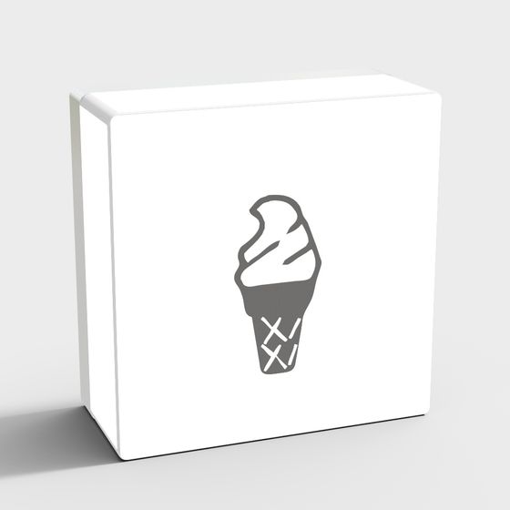 Charming Low-Poly Ice Cream Cone 3D model