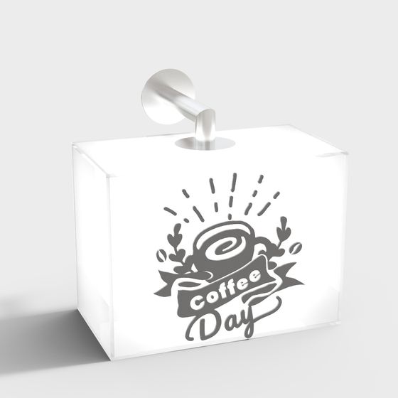 Coffee Day Tissue Box 3D model for Cozy Spaces