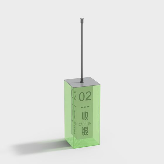 Transparent Signage 3D Model