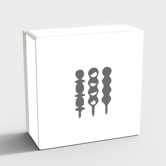 Skewered Gourmet 3D model - Low Poly Design