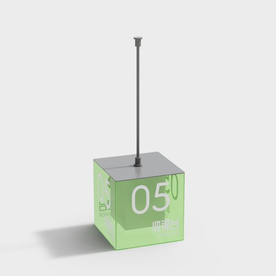 Stylish Cashier Sign 3D Model for Creative Projects