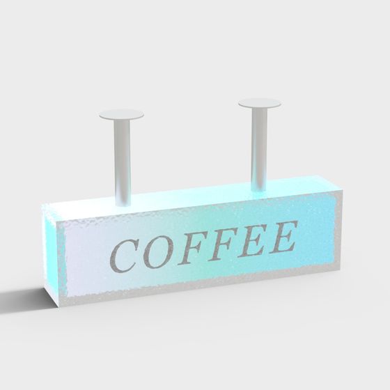 Coffee Sign 3D model for Creative Projects