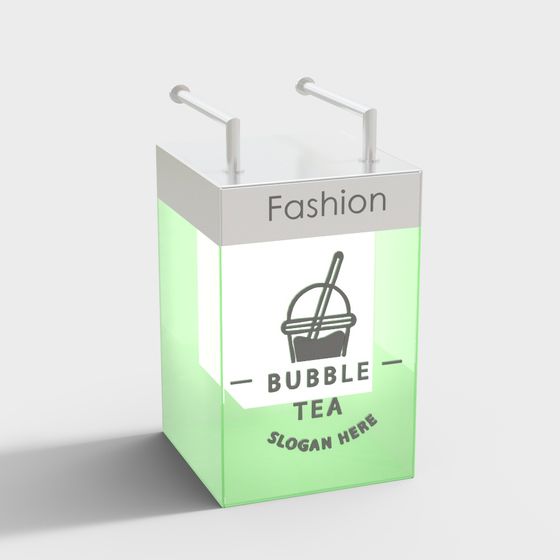Stylish Bubble Tea Stand 3D model