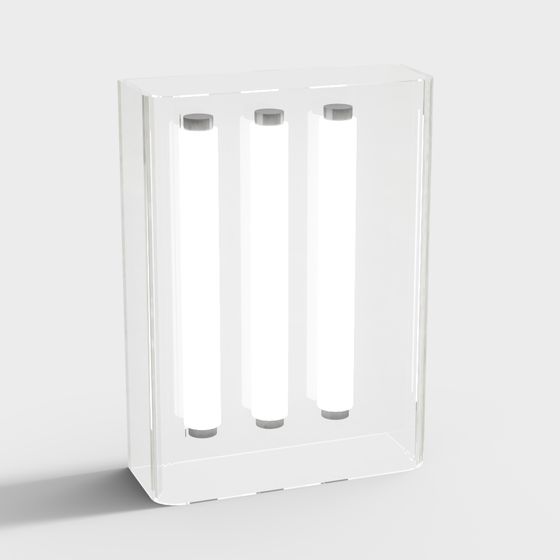 Fluorescent Light Showcase 3D model for Creative Projects