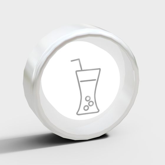 Stylish Low-Poly Drink Icon 3D model