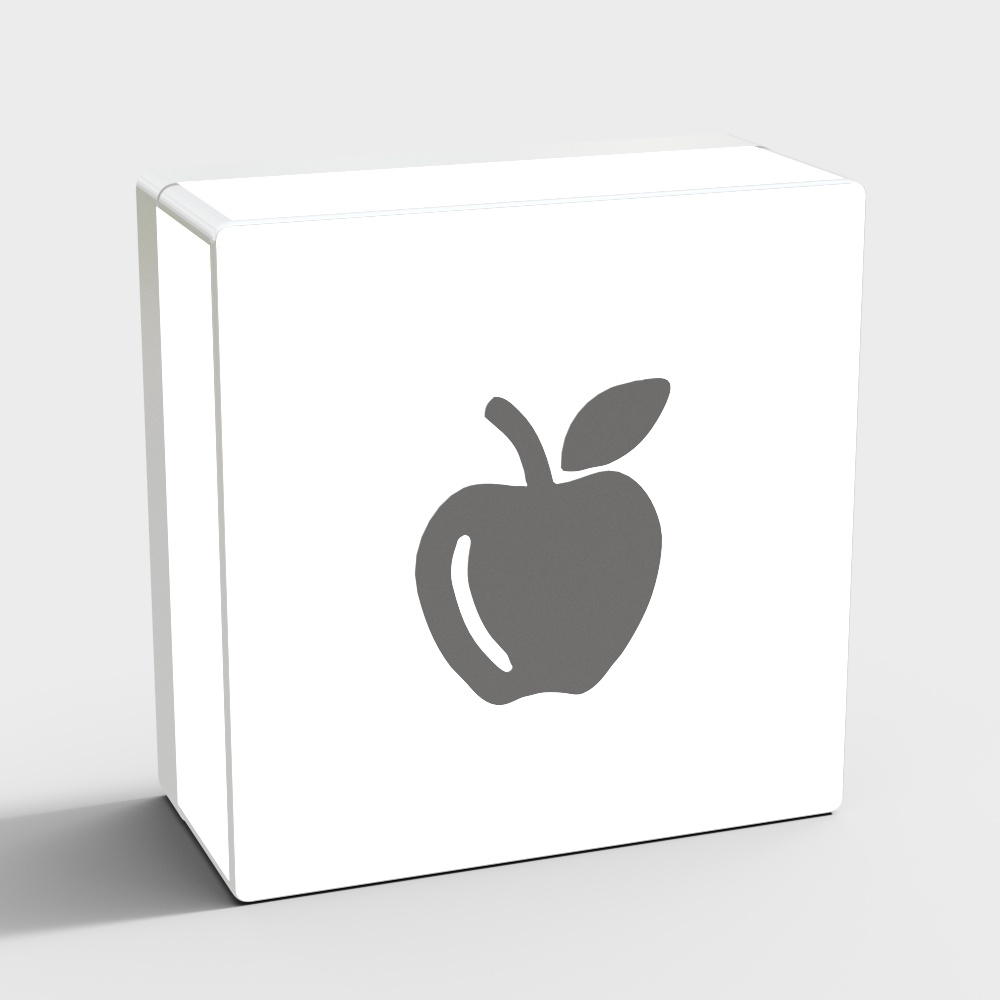 Apple Cube 3D Model - A Fusion of Modern Aesthetics