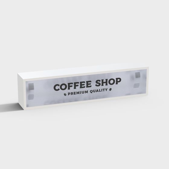 Coffee Shop Sign 3D model