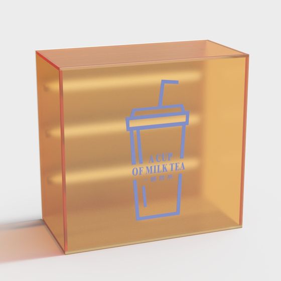 Milk Tea Box 3D model