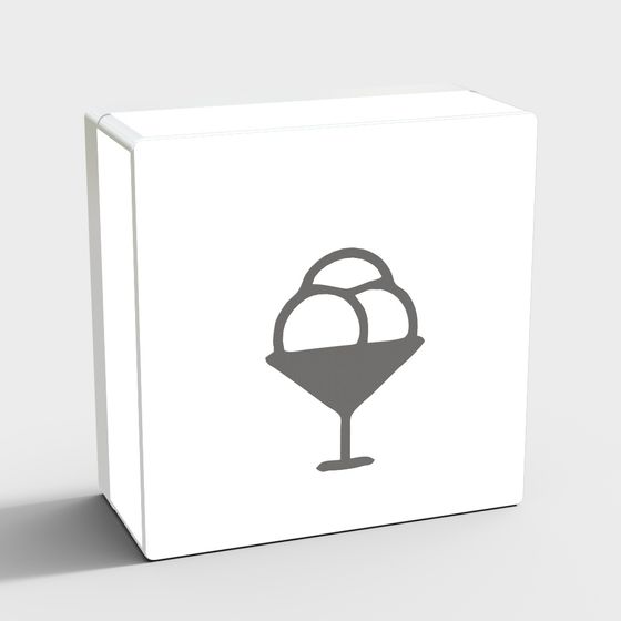 Creative Low-Polygon Ice Cream Cup 3D model