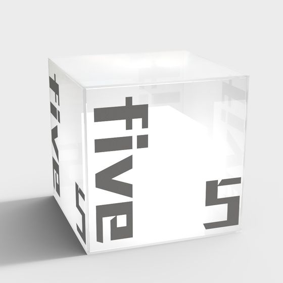 Five Cube 3D model - Modern Minimalist Design