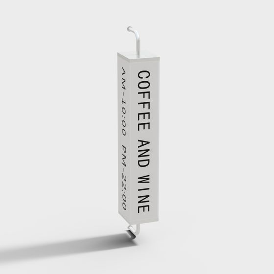 Sleek Coffee and Wine Sign 3D model