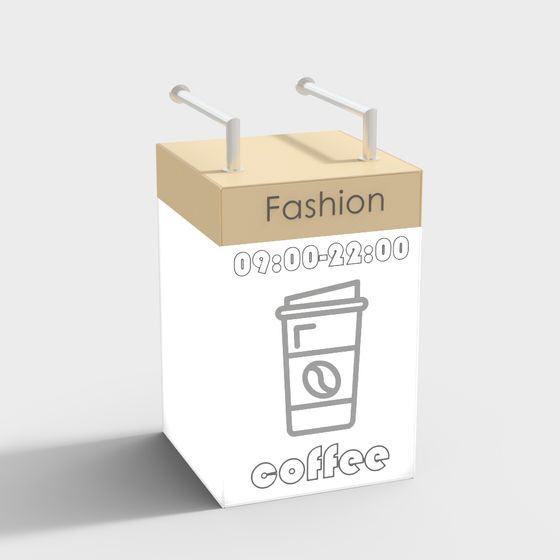 Stylish Coffee Station 3D model for Urban Spaces