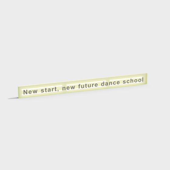 Dance School Sign 3D model