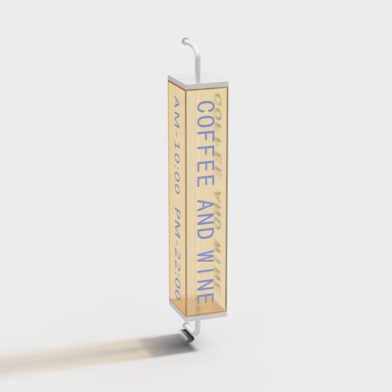Coffee and Wine Sign 3D model
