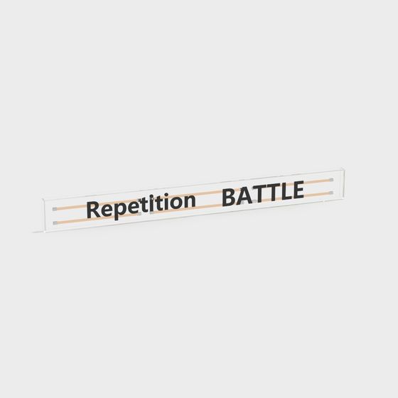 Repetition Battle 3D model for Creative Projects