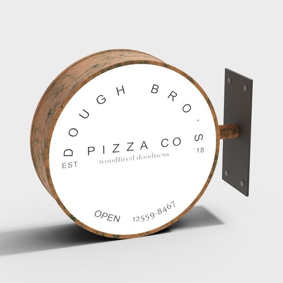 Dough Bros Pizza Co. 3D model