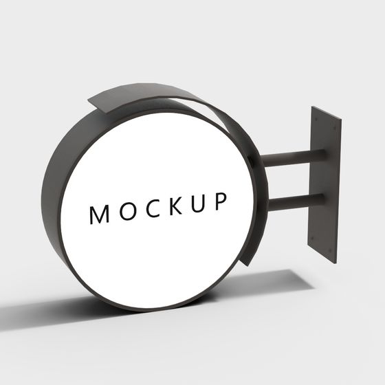 Low Poly Round Sign 3D model