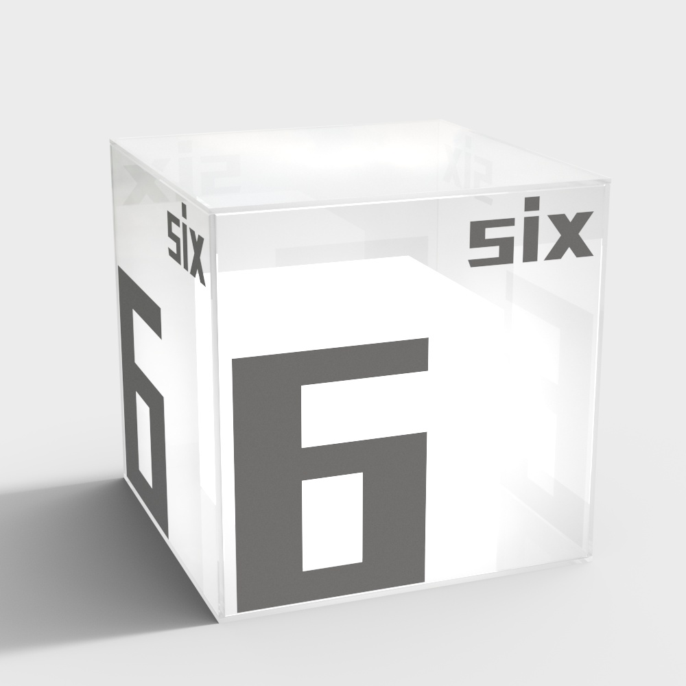 Number Six Cube 3D model