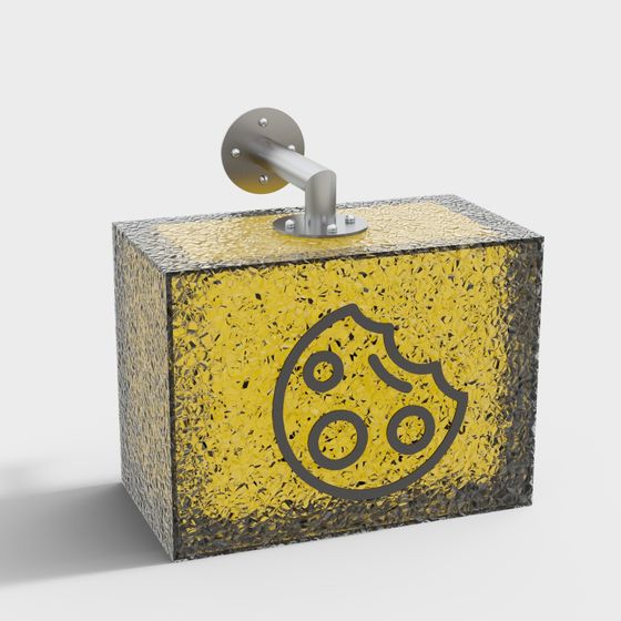 Stylish Urban Art Lamp Post 3D model