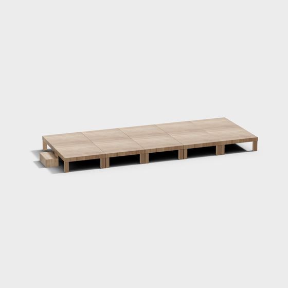 Flexible Stage Low-Poly 3D model