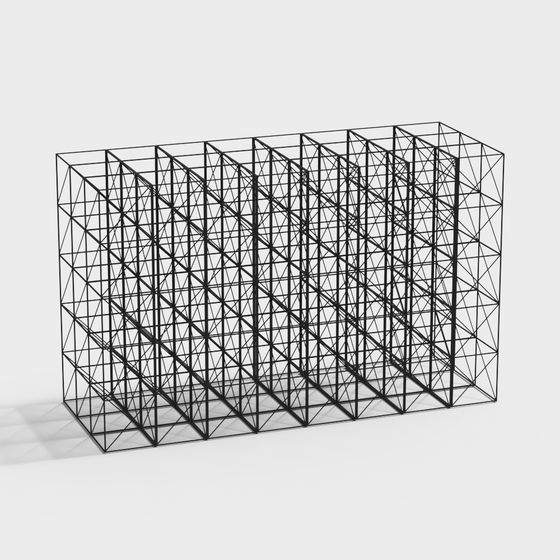 Unique Grid Cube 3D model with Minimalist Design