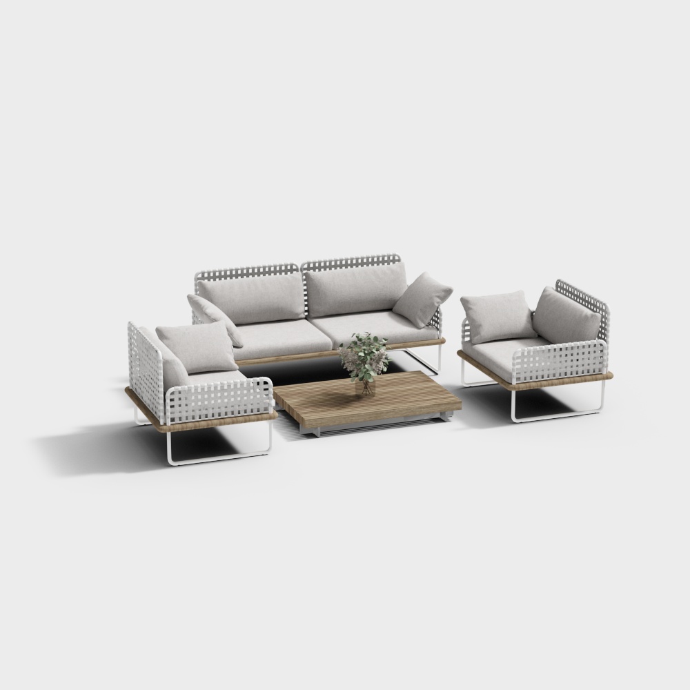 Minimalist Outdoor Furniture Set – Scandinavian Design
