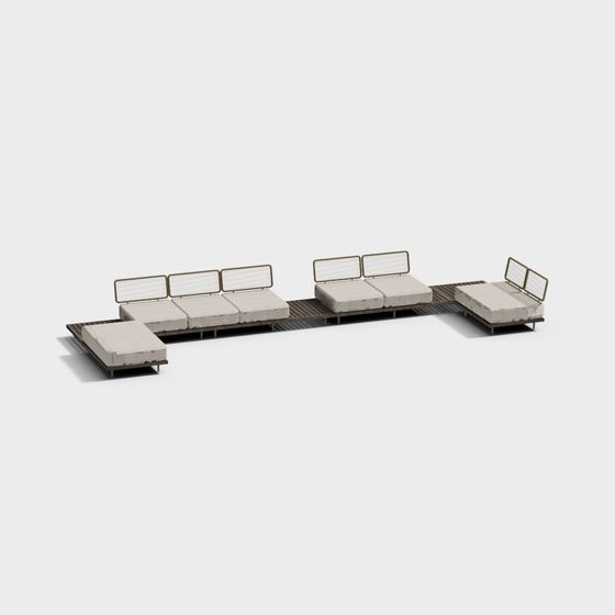 Urban Lounge 3D model Sofa Set