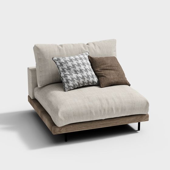 Urban Comfort Low-Poly Sofa 3D model