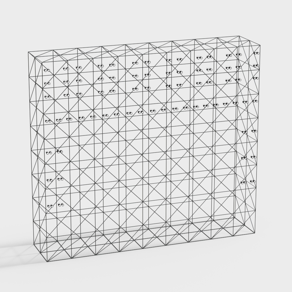 Intertwine Grid 3D model - Geometric Aesthetic