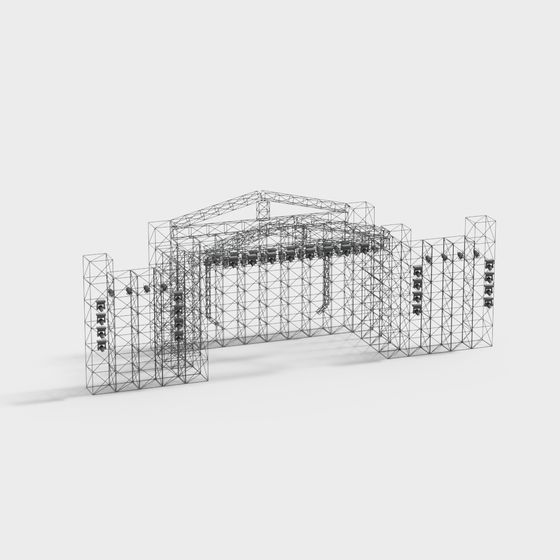 Industrial Warehouse Low Poly 3D Model