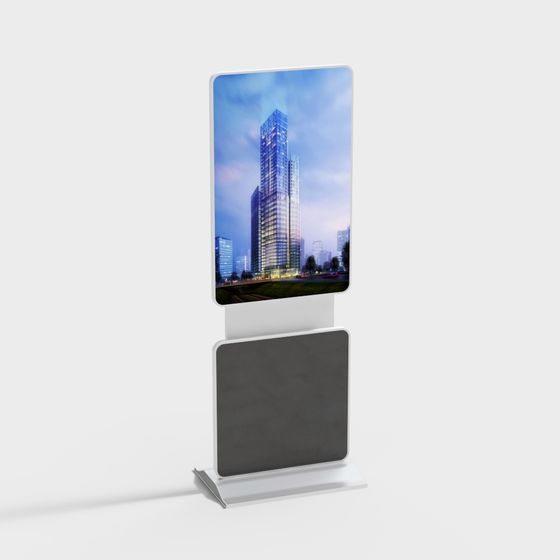 Futuristic Low-Poly Billboard 3D model