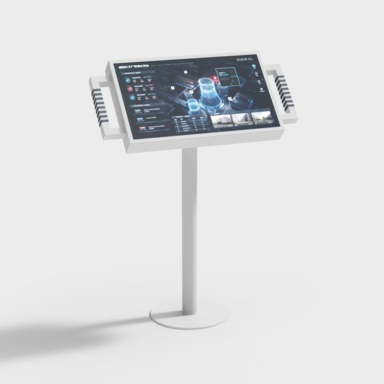 Futuristic Interactive Display Screen 3D model
