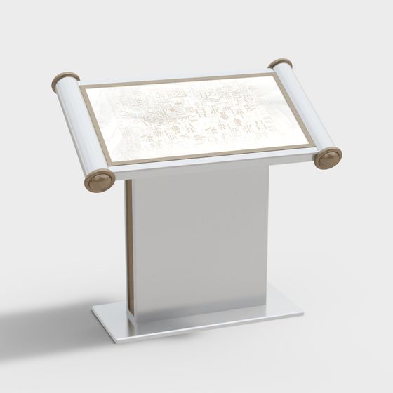 Vintage Scroll Display Stand 3D model