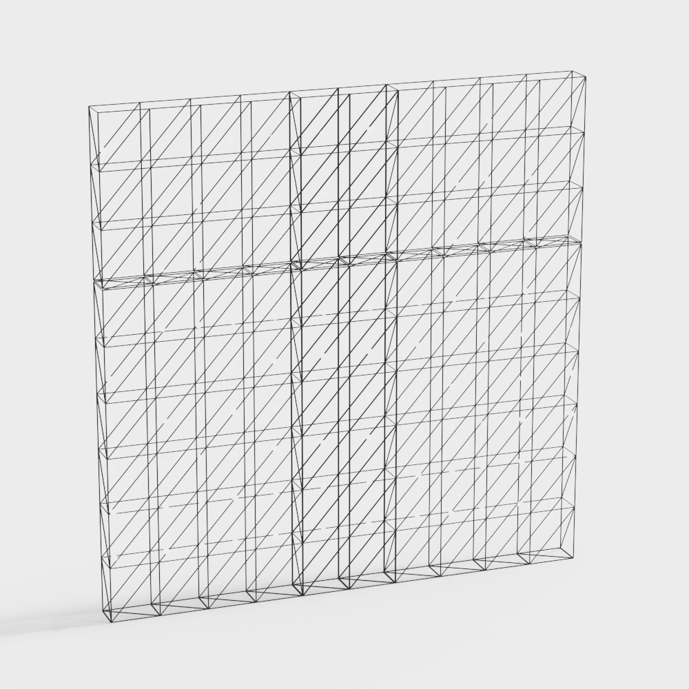 Minimalist Grid Cube 3D model