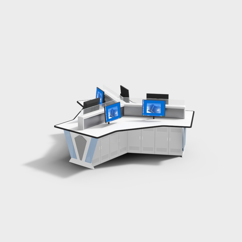 Futuristic Office Workstation 3D model