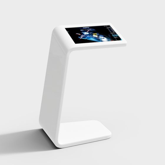 Sleek Touchscreen Kiosk 3D model
